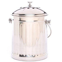 Load image into Gallery viewer, 1 Gallon Stainless Steel Counter Top Compost Pail