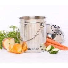 Load image into Gallery viewer, 1 Gallon Stainless Steel Counter Top Compost Pail