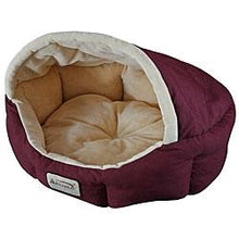 Load image into Gallery viewer, 18-inch Burgundy & Beige Small Dog & Cat Bed by Armarkat