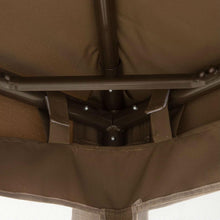 Load image into Gallery viewer, 10ft x 12ft Fully Enclosed Solid Steel Garden Gazebo Patio Canopy with Mosquito Netting Tan-Brown