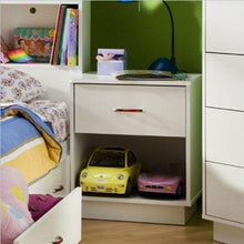 Load image into Gallery viewer, 1-Drawer Nightstand with Open Compartment in White Finish