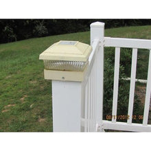 Load image into Gallery viewer, Set of 6 White Fence Post Lights with Ultra-Bright LED Bulbs
