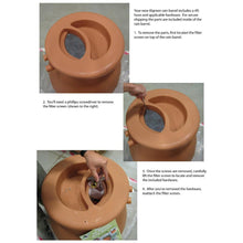 Load image into Gallery viewer, Terra Cotta 50-Gallon Rain Barrel with 4-Foot Garden Hose