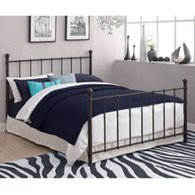 Load image into Gallery viewer, Full size Dark Bronze Metal Platform Bed with Headboard and Footboard