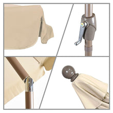 Load image into Gallery viewer, Antique Beige 7.5 Foot Off-White Patio Umbrella with Push Button Tilt and Metal Pole
