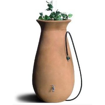 65-Gallon Urn Style Rain Barrel in Terra Cotta
