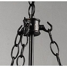 Load image into Gallery viewer, Glass Lantern Chandelier in Antique Copper Finish