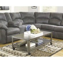 Load image into Gallery viewer, Modern Industrial Style Metal Coffee Table with Locking Caster Wheels