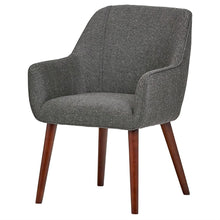 Load image into Gallery viewer, Modern Mid-Century Style Dining Accent Chair in Ash Gray Upholstered Fabric