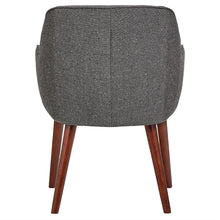 Load image into Gallery viewer, Modern Mid-Century Style Dining Accent Chair in Ash Gray Upholstered Fabric