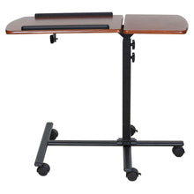 Load image into Gallery viewer, Adjustable Height Laptop Cart Computer Desk in Cherry Finish