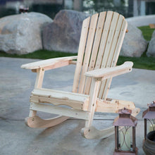 Load image into Gallery viewer, Patio Porch All Weather Indoor - Outdoor Natural Adirondack Rocking Chair