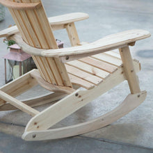 Load image into Gallery viewer, Patio Porch All Weather Indoor - Outdoor Natural Adirondack Rocking Chair