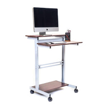 Load image into Gallery viewer, Ergonomic 32-inch Standing Computer Desk in Dark Walnut
