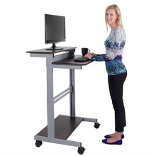 Load image into Gallery viewer, Ergonomic 32-inch Standing Computer Desk in Dark Walnut