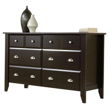 Load image into Gallery viewer, Dark Brown Wood 6-Drawer Wardrobe Dresser