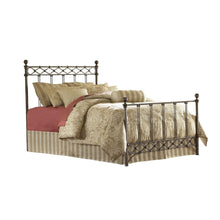 Load image into Gallery viewer, King size Metal Bed with Headboard and Footboard in Copper Chrome Finish