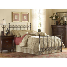 Load image into Gallery viewer, King size Metal Bed with Headboard and Footboard in Copper Chrome Finish