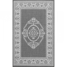 Load image into Gallery viewer, 5&#39;10 x 9&#39;2 Grey White Medallion Indoor Outdoor Area Rug