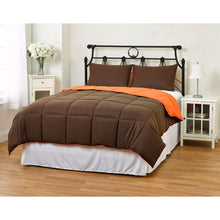 Load image into Gallery viewer, King-CAL King size 3-Piece Brown Orange Microfiber Comforter Set with 2 Shams