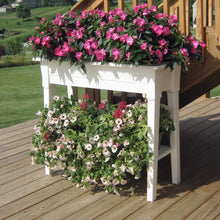 Load image into Gallery viewer, Raised Planter in White Resin - Great for Herbs Vegetables and Flowers