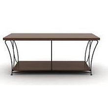 Load image into Gallery viewer, 2-Tier TV Stand in Mocha - Black Steel