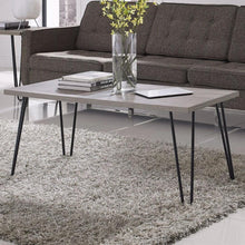 Load image into Gallery viewer, Modern Classic Vintage Style Coffee Table with Wood Top and Metal Legs