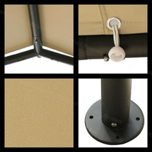 Load image into Gallery viewer, Outdoor Patio Steel Frame 10 x 10 Ft Gazebo Carport with Beige Canopy