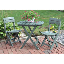 Load image into Gallery viewer, 3-Piece Fast Fold Outdoor Furniture Bistro Set in Sage Green