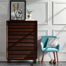 Load image into Gallery viewer, Modern Mid-Century Style Accent Dining Chair with Wood Legs and Aqua Blue Upholstery