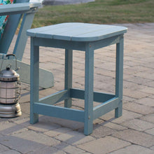 Load image into Gallery viewer, Outdoor Deck Patio Side Table in Blue Green Resin Wood-look Finish