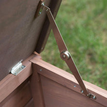 Load image into Gallery viewer, Solid Wood A-Frame Outdoor Dog House with Food Bowl and Storage