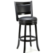 Load image into Gallery viewer, Black 29-inch Swivel Seat Barstool with Faux Leather Cushion Seat