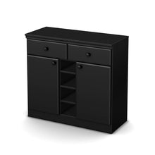 Load image into Gallery viewer, Black Sideboard Console Table Buffet Server with Adjustable Shelves