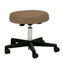 Load image into Gallery viewer, Adjustable Height Pneumatic Rolling Stool with Latte Brown Padded Seat by Earthlite Massage