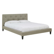Load image into Gallery viewer, Twin size Modern Classic Upholstered Platform Bed with Tufted Headboard in Tan Beige