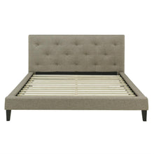 Load image into Gallery viewer, Twin size Modern Classic Upholstered Platform Bed with Tufted Headboard in Tan Beige