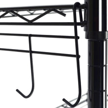 Load image into Gallery viewer, Black Metal 5-Tier Bakers Rack Kitchen Storage Shelving Unit