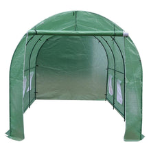 Load image into Gallery viewer, Outdoor 7 x 12 Ft Greenhouse Kit with Steel Frame and Green Cover