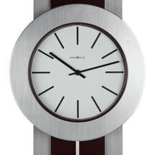 Load image into Gallery viewer, Modern Pendulum Style Wall Clock in Dark Merlot Cherry &amp; Nickel