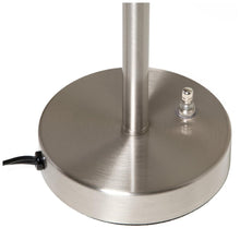 Load image into Gallery viewer, Sing Arm Table Lamp in Brushed Nickel and White Fabric Shade