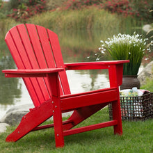 Load image into Gallery viewer, Outdoor Patio Seating Garden Adirondack Chair in Red Heavy Duty Resin