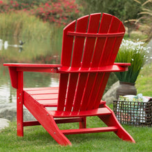 Load image into Gallery viewer, Outdoor Patio Seating Garden Adirondack Chair in Red Heavy Duty Resin