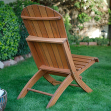 Load image into Gallery viewer, Outdoor Patio Armless Hardwood Adirondack Chair with Brown Wood Stain