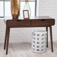 Load image into Gallery viewer, Modern Classic Solid Wood Console Sofa Table in Walnut Wood Finish