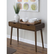 Load image into Gallery viewer, Modern Classic Solid Wood Console Sofa Table in Walnut Wood Finish