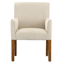 Load image into Gallery viewer, Modern Beige Linen Fabric Armchair with Wood Legs