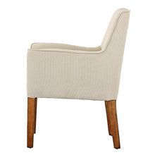 Load image into Gallery viewer, Modern Beige Linen Fabric Armchair with Wood Legs