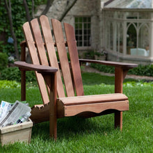 Load image into Gallery viewer, Ergonomic Outdoor Patio Adirondack Chair in Red Shorea Wood