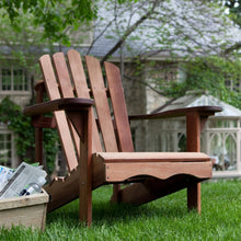 Load image into Gallery viewer, Ergonomic Outdoor Patio Adirondack Chair in Red Shorea Wood
